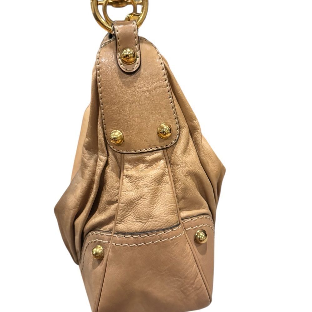 GUCCI Light Brown Jockey Hobo Shoulder Bag Auth - Picture 5 of 15